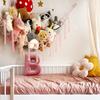 Boho Tassel Toy Hammock Wall Corner Hanging Storage Net Durable Cotton Woven Organizer for Kids Room Nursery Home Decor