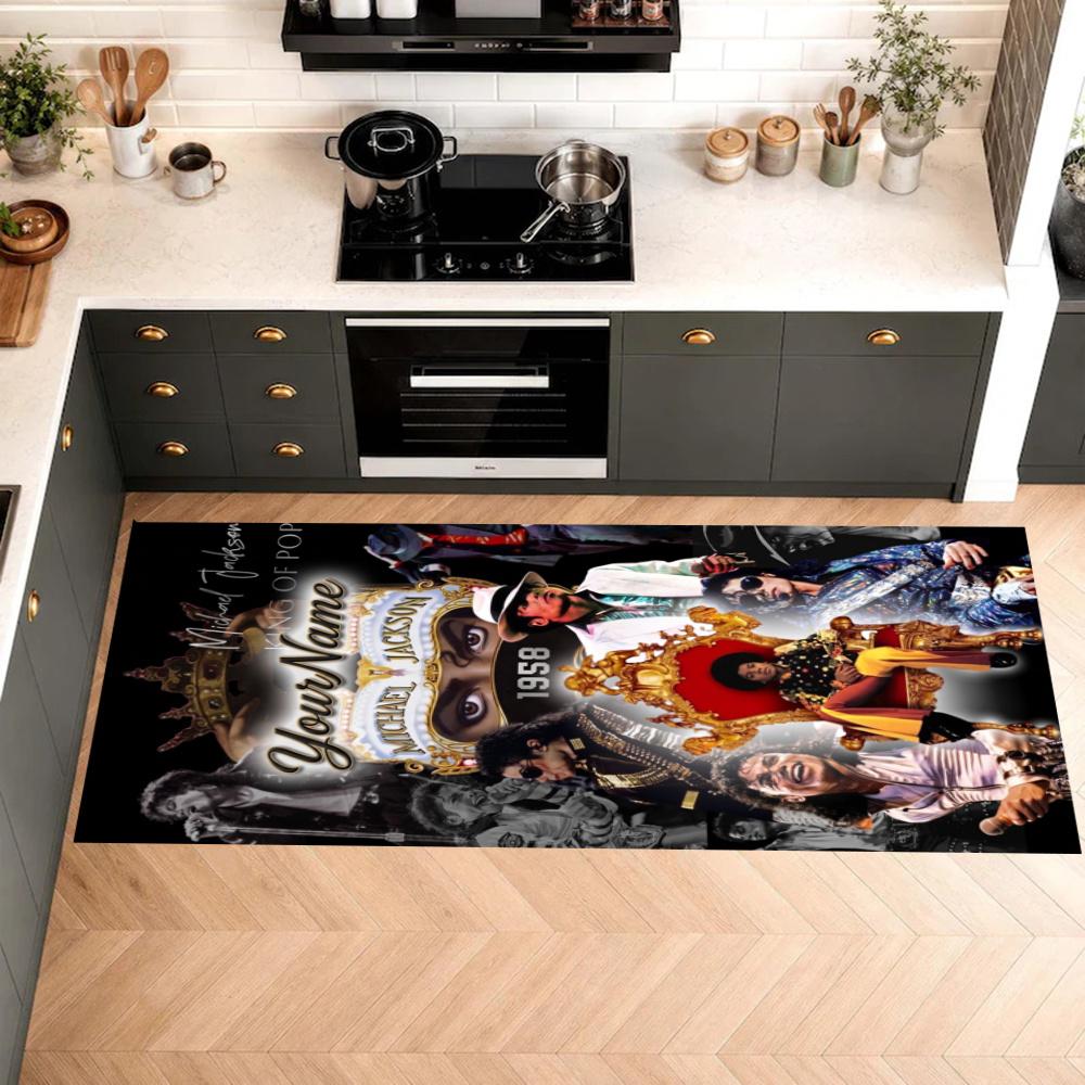 Michael Jackson Customize Your Name Kitchen Rug Runner Rug Laundry Mat Hallway Entryway The Best Gift Choice