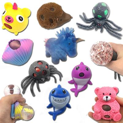 Chaud! Silicone Vent Décompression Jouet Animal de Dessin Animé Balle Soulagement du Stress Jouets Colorés Amusants