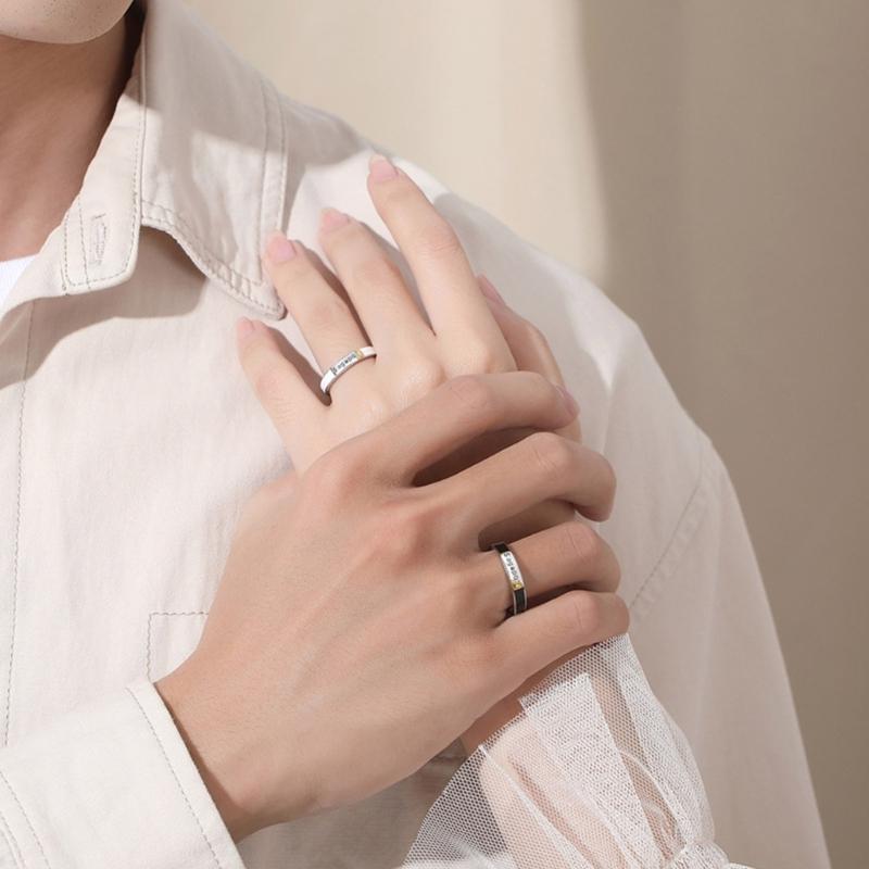 Adjustable Rings Wedding Rings Couple Rings for Festival Wearing Birthdays Anniversary Valentine's Day Scratch Resistant