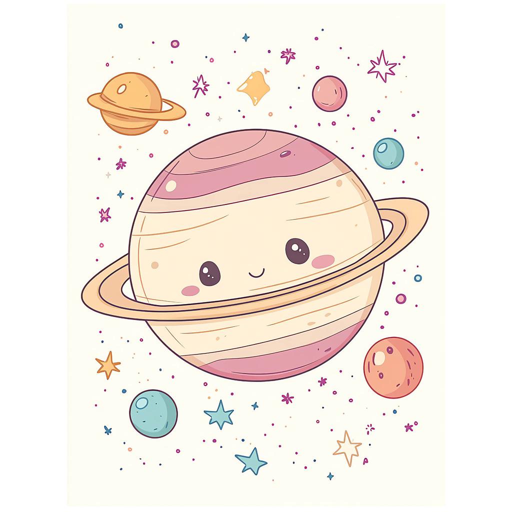 Plakat Urocza Planetka Plakat Urocza Planetka, 50X70 Cm, Bez Ramy, Płótno Premium Na Blejtramie