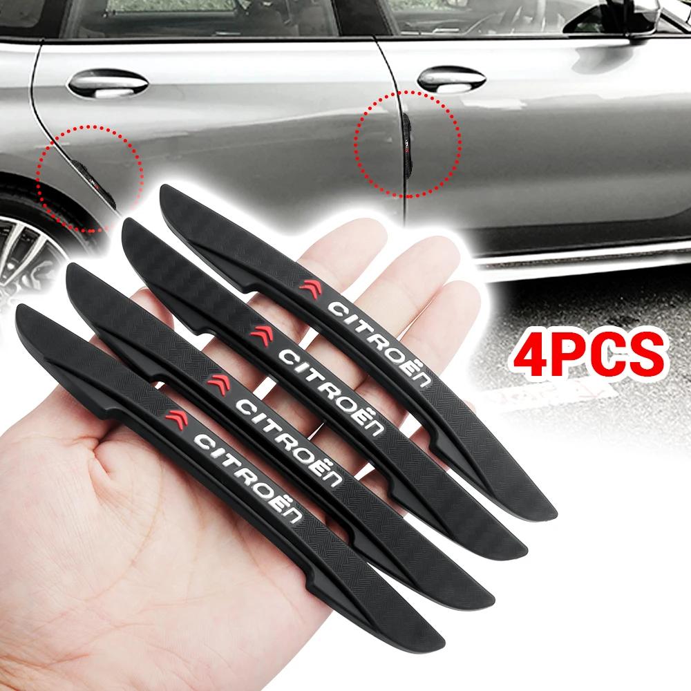 4pcs Car Door Edge Protector Stickers Anti Collision Guards Strip For Citroen C1 C2 C3 Grand C4 Picasso C4L VTS C-ELYSEE DS C5X
