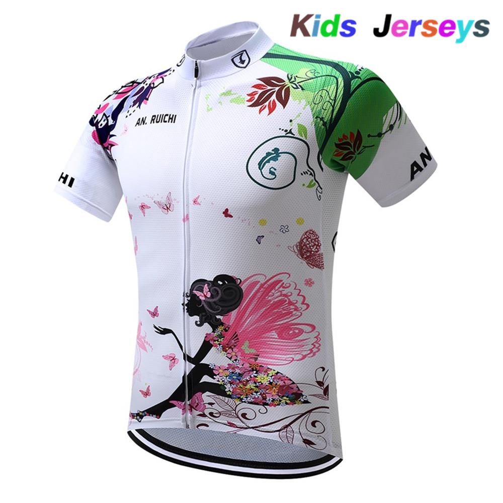2026 Girls Cycling Jersey Set Ropa Ciclismo Cycling Kit for Kids Summer Breathable Cartoon Bicycle Jersey Suit Children Clothes