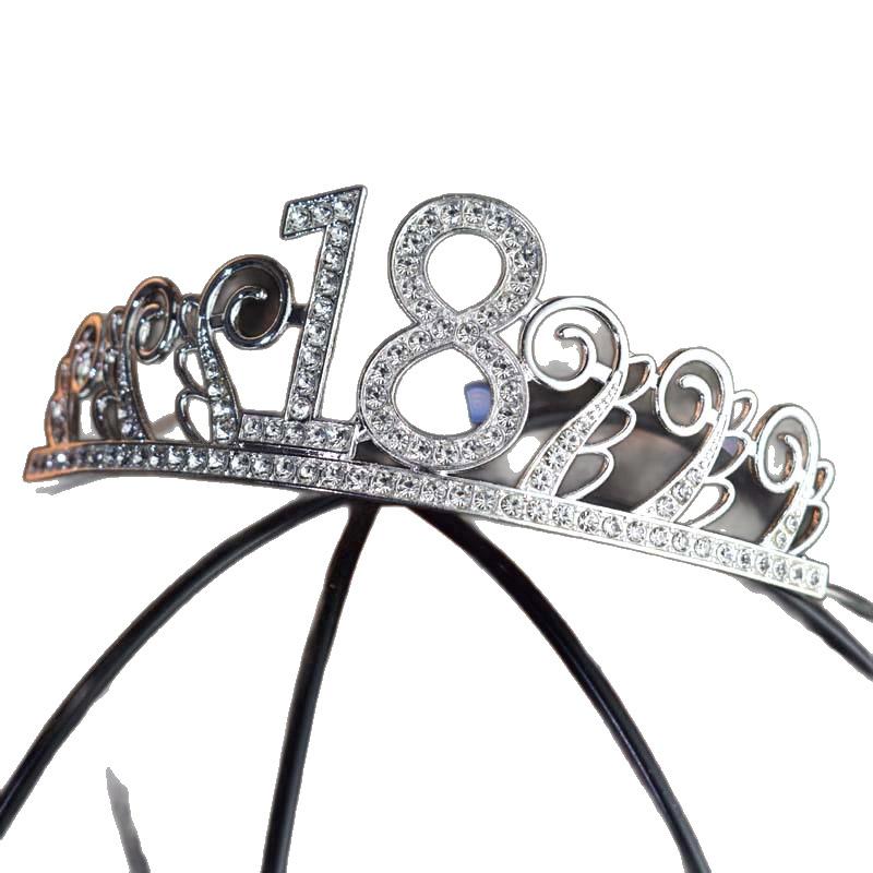 Birthday Crown High End Cake Decoration Alloy Crown Queen's Coming of Age Ceremony Party Headwear Sense of Ceremony