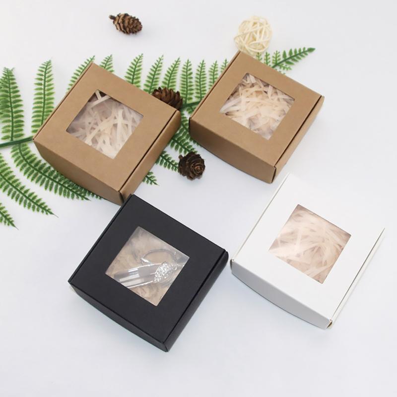 10/20Pcs Cardboard Boxes Packaging Pastry Cake Gift Packaging Boxes Kraft Paper Jewelry Gift Box Wrapping Box Cajas De Empaque