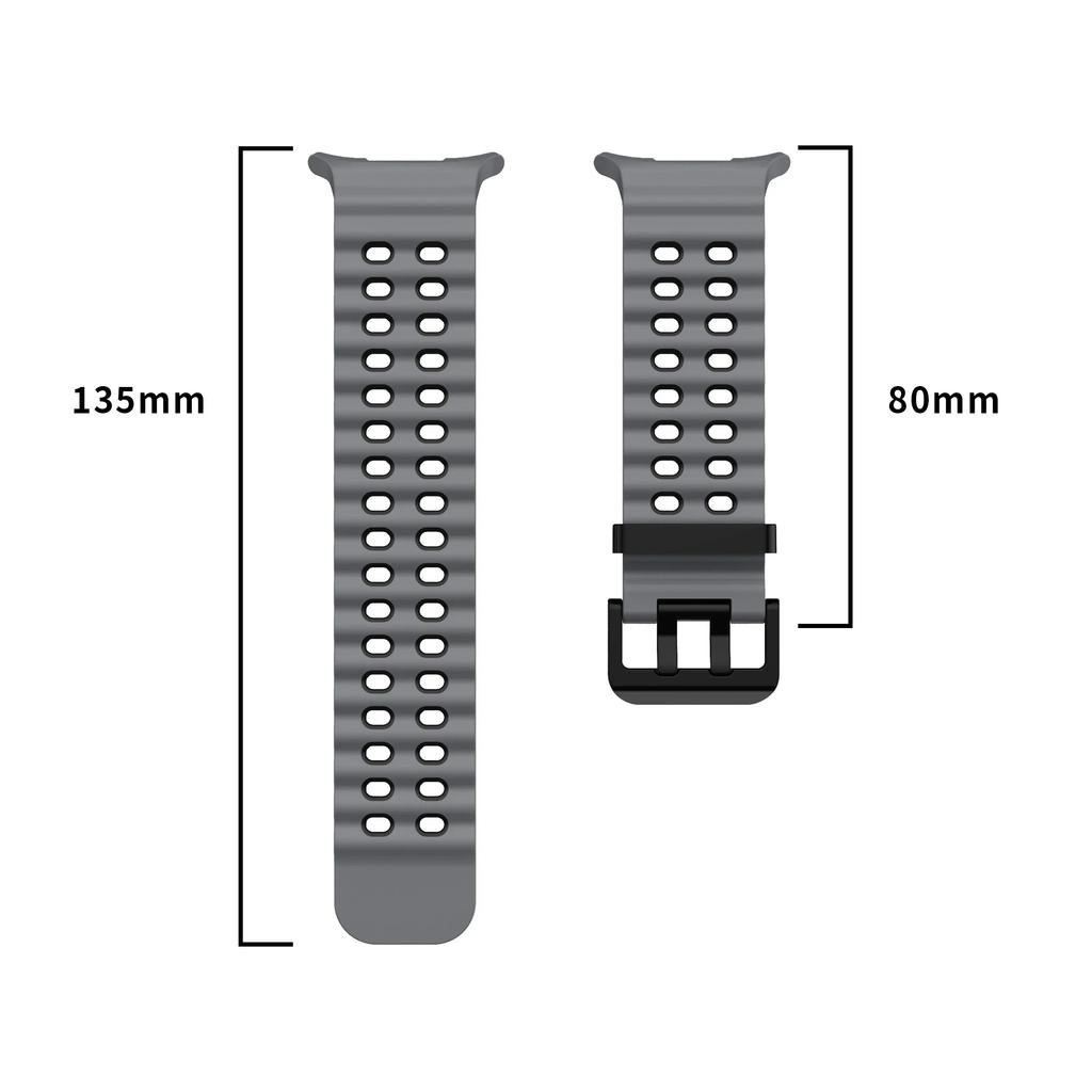 Marine Band For Samsung Galaxy Watch Ultra 2025/7 Ultra Accessories Two Color Sport Silicone Bracelet Galaxy Watch Ultra Straps