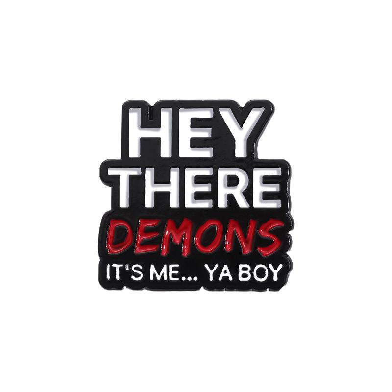 

Style Eyecatching Cartoon Alloy Brooch With Uplifting Quotes For Outfits Trendy QHXZ1347