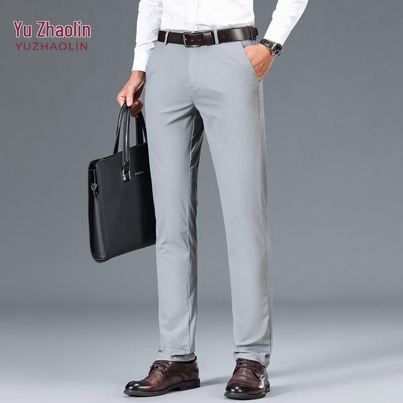 YUZHAOLIN Men s Summer Lightweight Business Casual Trousers 35