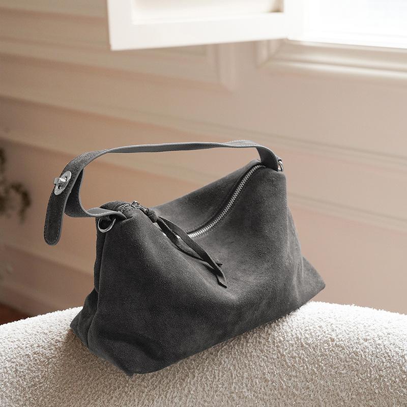 

Кожаные женские сумки, сумки-тоут большой вместимости для поездок на работу, простые и универсальные замшевые сумки, сумки подмышку.