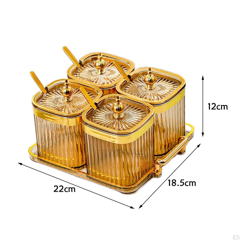 Divided Dried Fruit Plates Multifunctional with Lid and Spoon Snack Storage Holder for Office Living