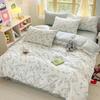 Elegant Blue Floral Pattern Duvet Cover Set 100% Cotton Soft Skin Friendly Queen Size Bedding Set Comforter Cover Pillowcases