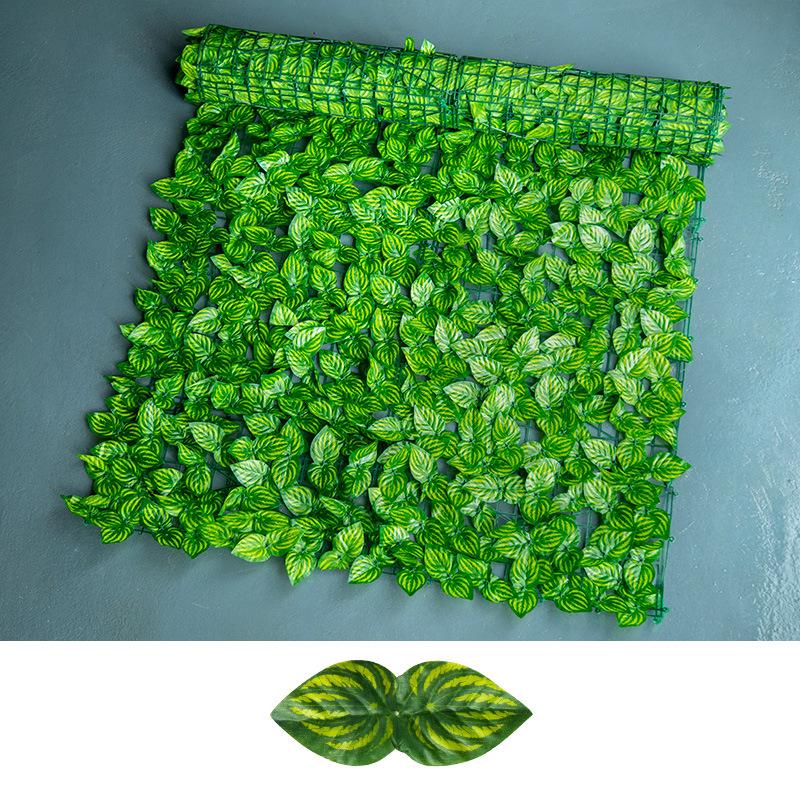 

Паркан із штучної огорожі 0,5 x 3 м із штучним листом кавуна для прикраси садового балкона Type A