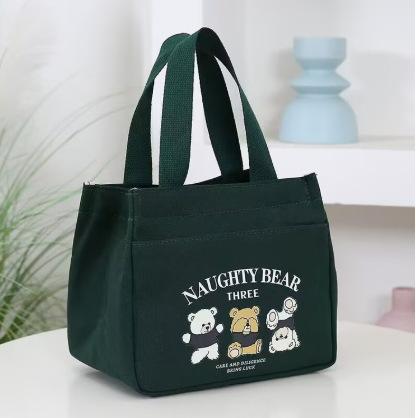 Ford Satchel bag three bears lunch bag large capacity canvas bag travel lunch box bag factory direct sales work clothing mommy bag