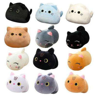 18/25CM Lovely Cartoon Cat Dolls Stuffed Soft Animal Kitten Plush Pillow Toys White Black Cat Gift for Boys Girls