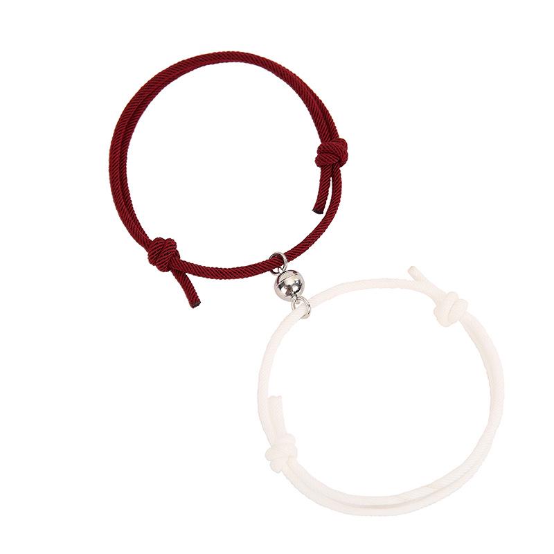 Milanese Magnetic Attraction Couple Bracelets - Pair of Simple Alloy Rope Jewelry