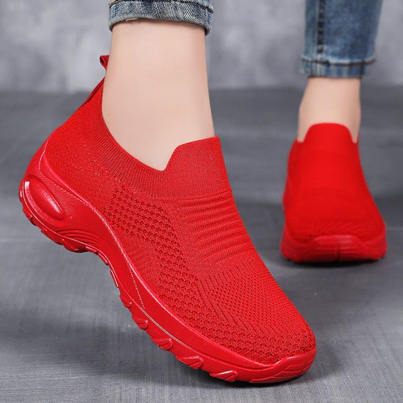 Summer Breathable Women's Sneakers Comfortable Slip-on Lazy Shoes Comfortable Soft Sole Platform Casual Shoes Zapatos De Mujer
