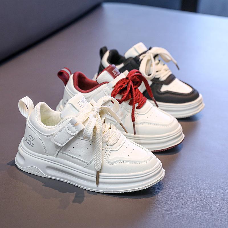 Girls little white shoes 2025 new spring and autumn children's shoes white sports shoes low-top board shoes student running shoes