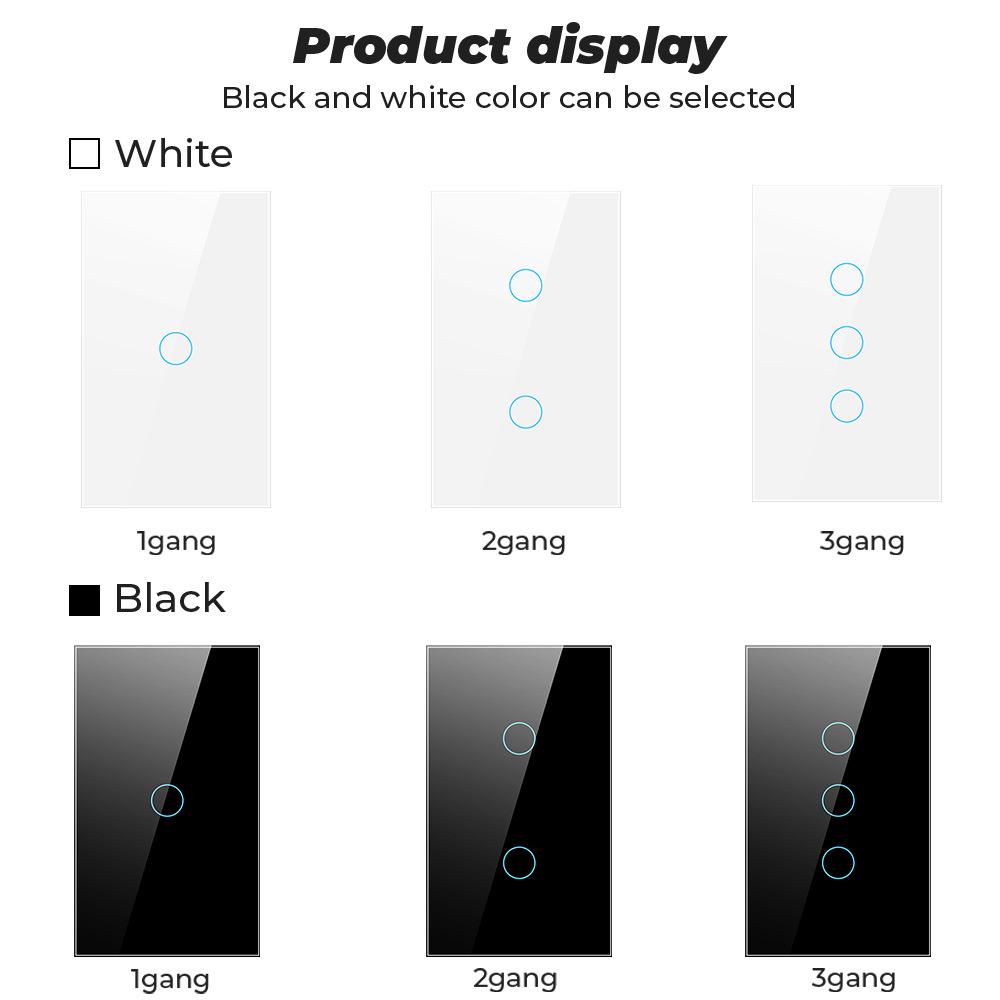 Comutator cu telecomandă tactilă RF433 standard US de tip 120 cu autocolante gratuite