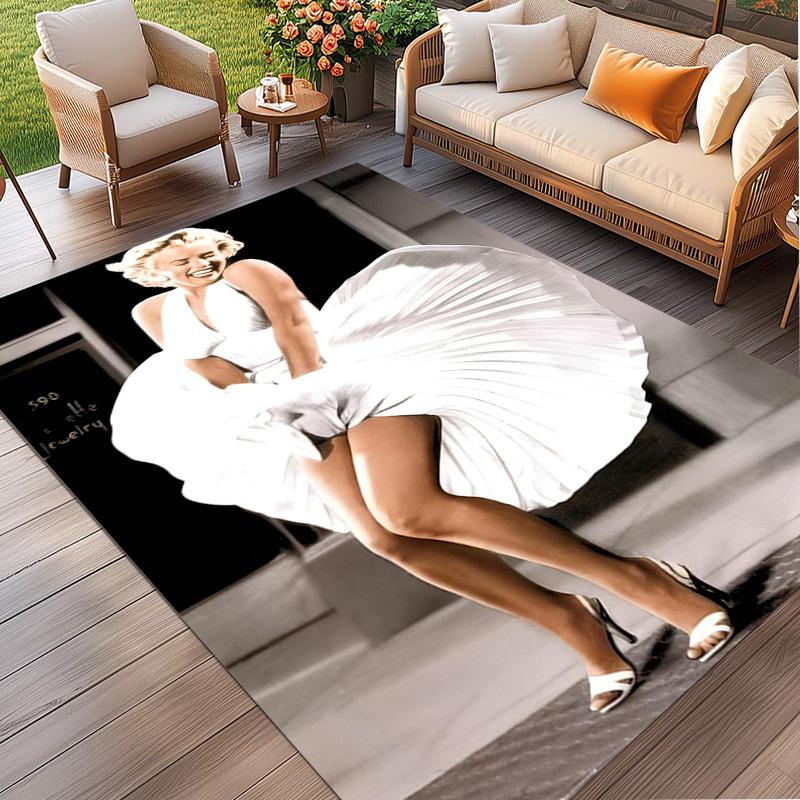 Marilyn Monroe Print Vloerkleed, Wasbaar Vloerkleed, Voor Entree Slaapzaal Wasruimte Kantoor Studeerkamer, Woondecoratie Verjaardag Kerstcadeau