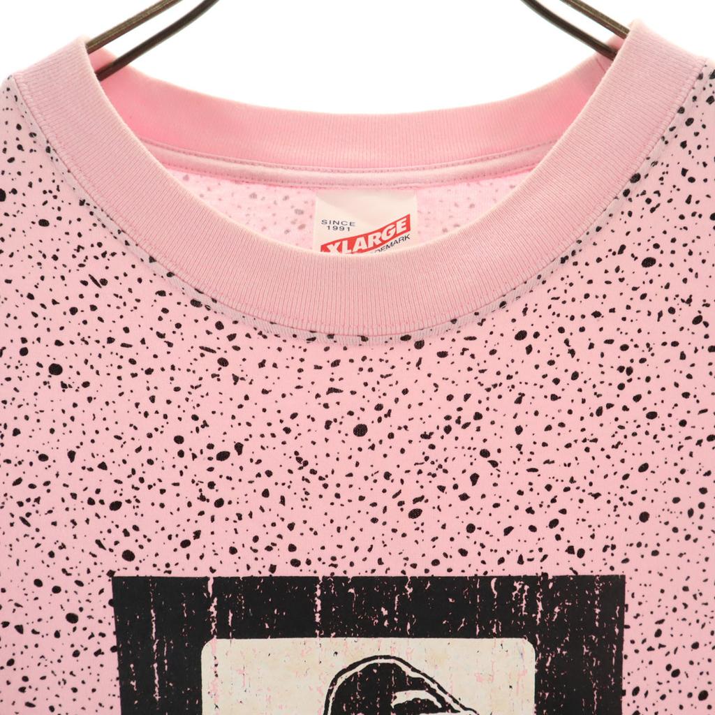XLARGE Overall handle Short sleeve T-shirt L pink Men's Used