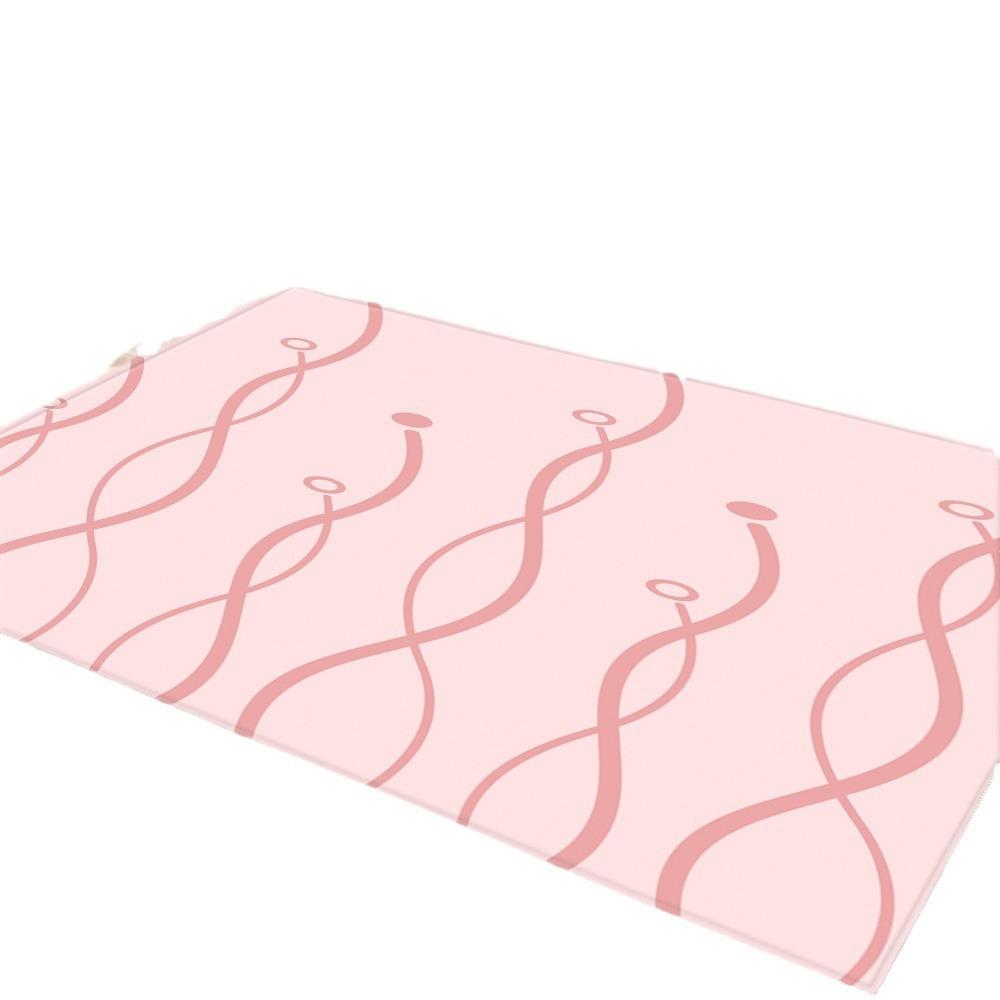 Striped Checked Large Carpet Feather Wind Bedroom Floor Mat