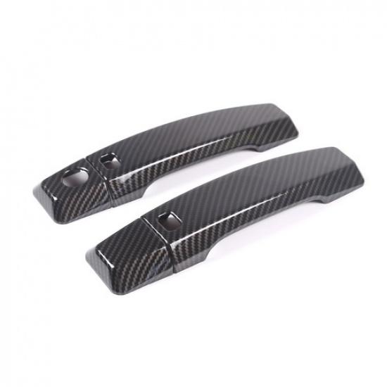 ABS Carbon Fiber Exterior Door Handle Trim Cover For Nissan Titan 2 door 2016-23