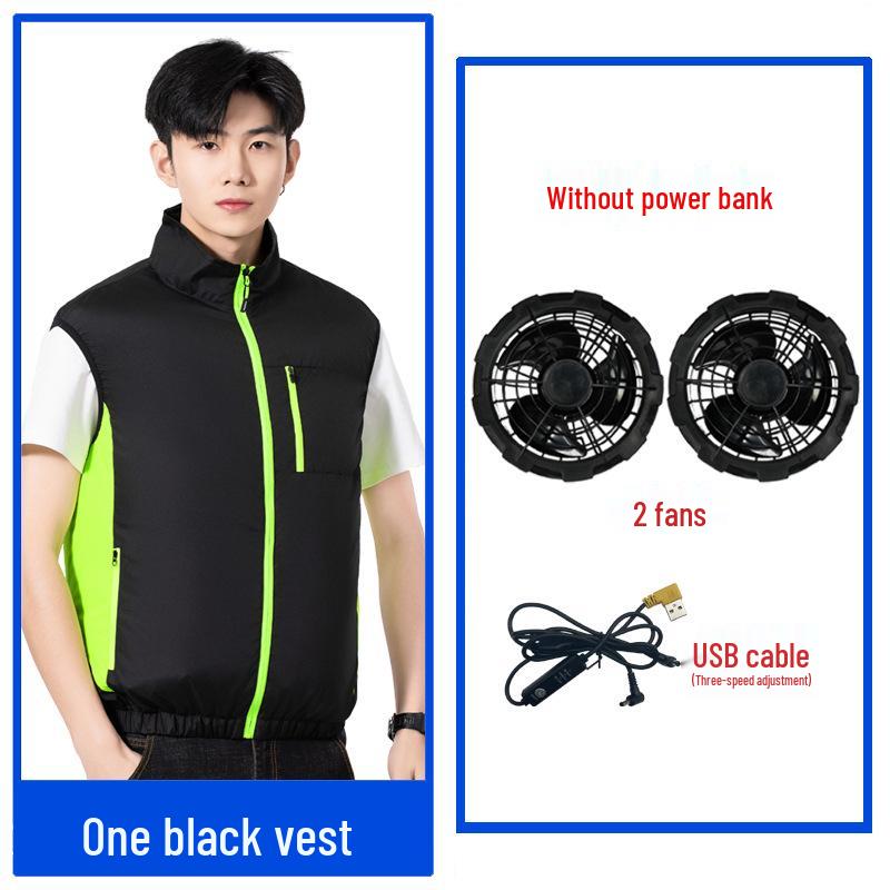 Kühlweste Ärmellos Klimaanzug für Sommer Outdoor-Arbeit und Angeln – Hitzschlagprävention