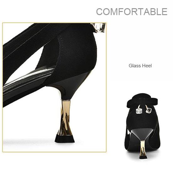 Mid-heel Sandals Female High Heels Female Fine Heels Work Stiletto Spring and Summer Female Pointed Toe Sexy Shallow Mouth Single Shoes