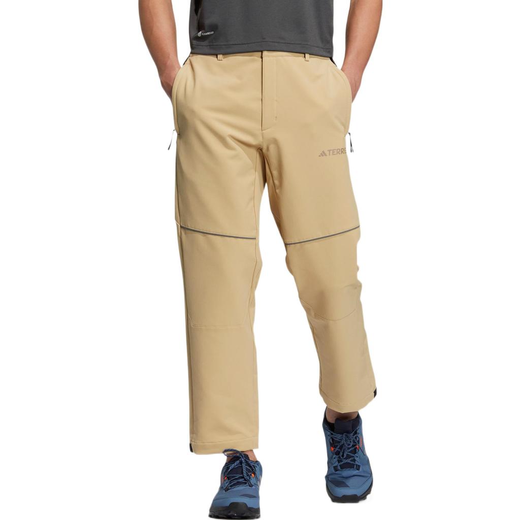 Adidas Elastic Waist Outdoor Softshell Sports Pants Men Bottoms Khaki IC7993