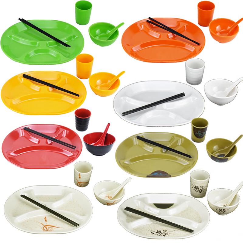 

Xi Huang Melamine Compartmented Meal Plate Tableware Set
