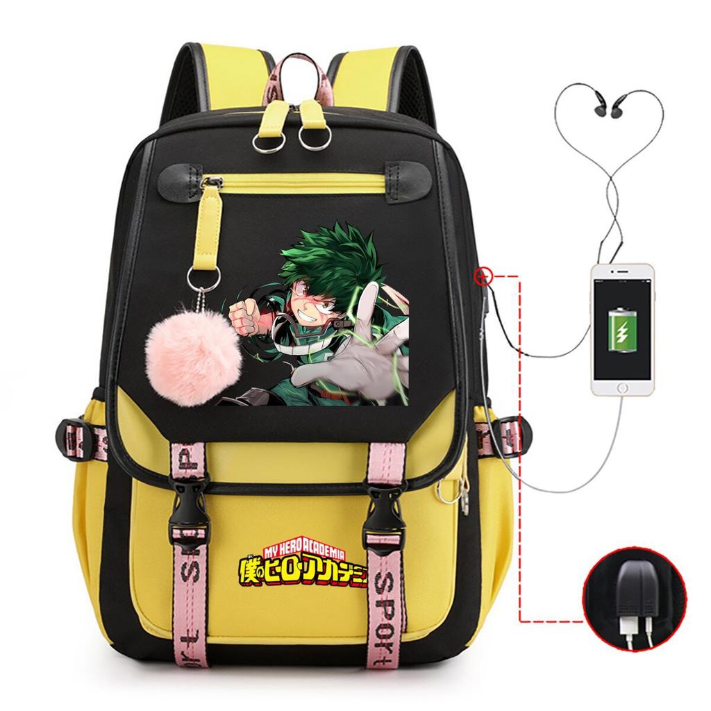 My Hero Academy Has the Same Peripheral Backpack, Animation Two-dimensional Printing, Primary and Secondary School Schoolbag.