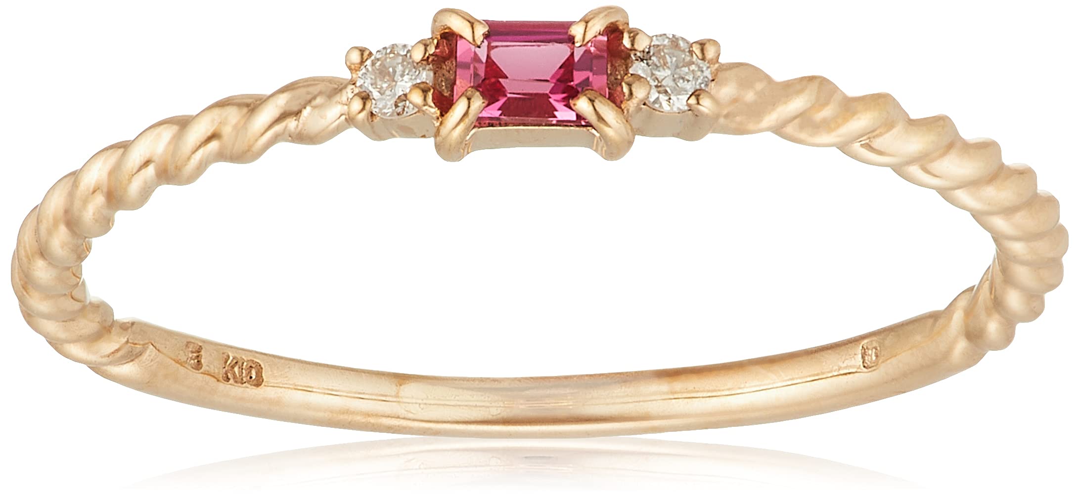 

Estelle October Birthstone Pink Tourmaline Ring in 10K Yellow Size 11 Gold, (0168-9954-0019-0011)