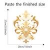 Golden Pattern Decorative Toilet Wall Sticker For Bathroom Decor Wall Decor Adhesive Wallpaper Toilet Decoration Wc Accessories