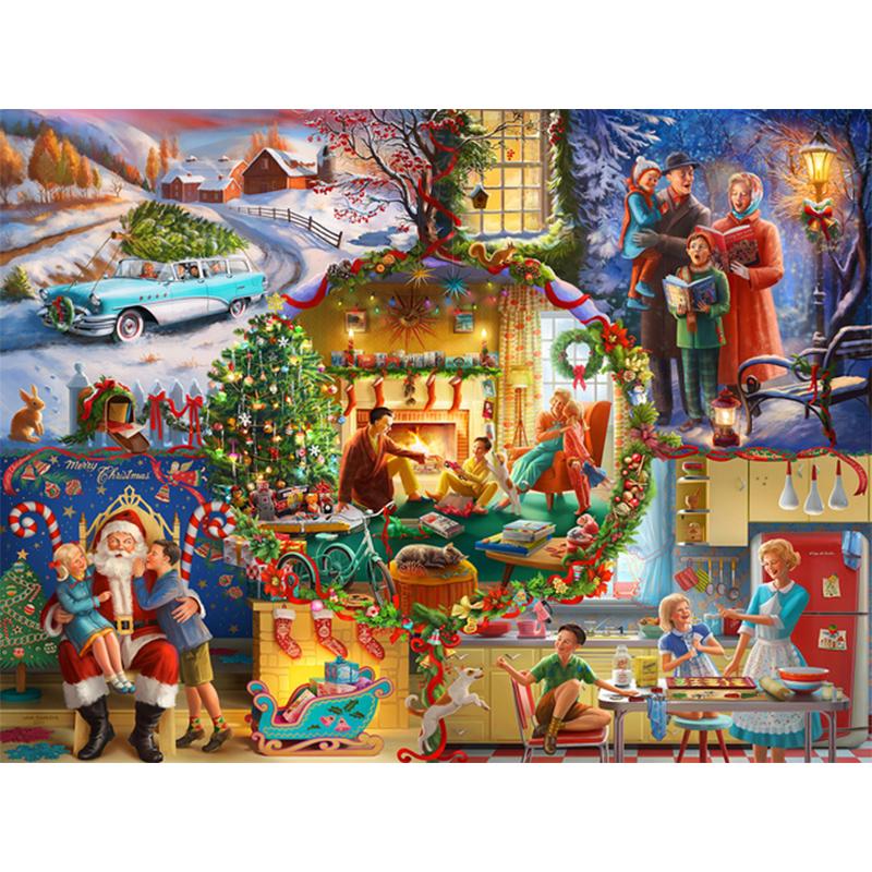 5D DIY diamantová malba Kreslený křížový steh Plný kulatý vrták výšivka Mozaika Umělecký obrázek kamínků Domácí dekorace na zeď dárek