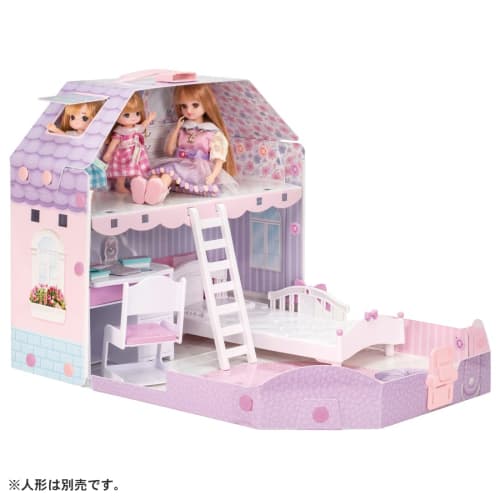 Takara Tomy Licca-chan with loft! Dreamy Licca-chan's room dress-up play house toy for ages 3 and up