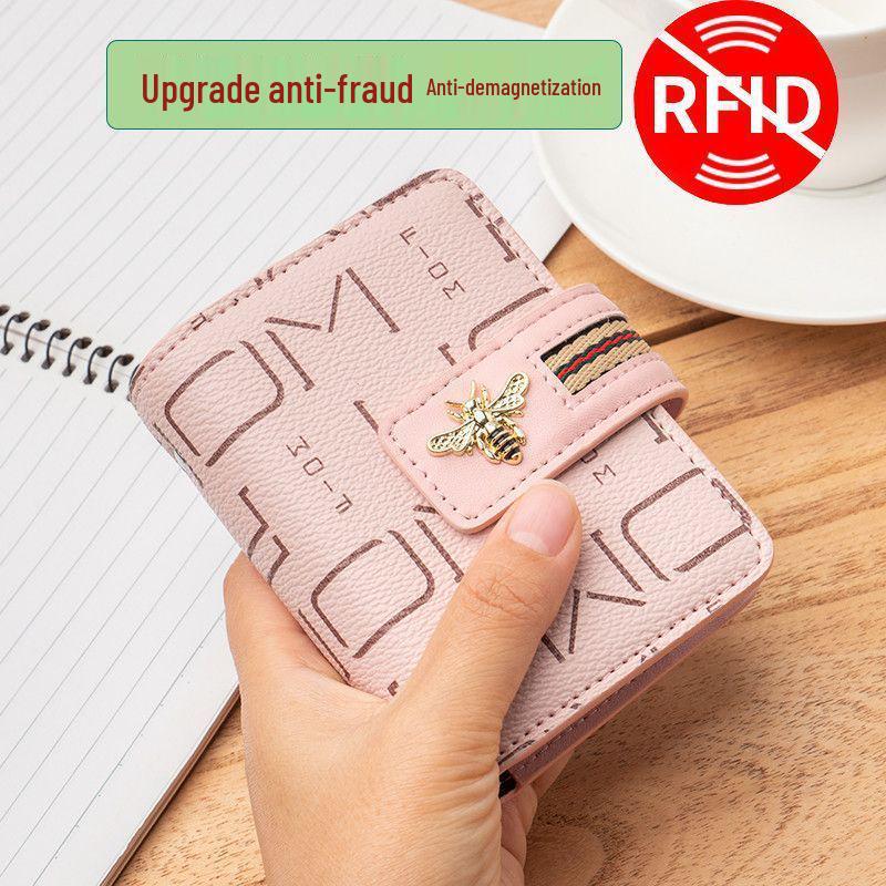 Multifunctional Anti-Demagnetization RFID-Blocking Korean Style Women's Card Holder and Wallet