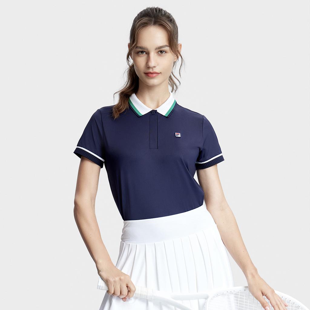 New FILA Polo Shirt Women's RD Royal Blue A11W333114F-NV