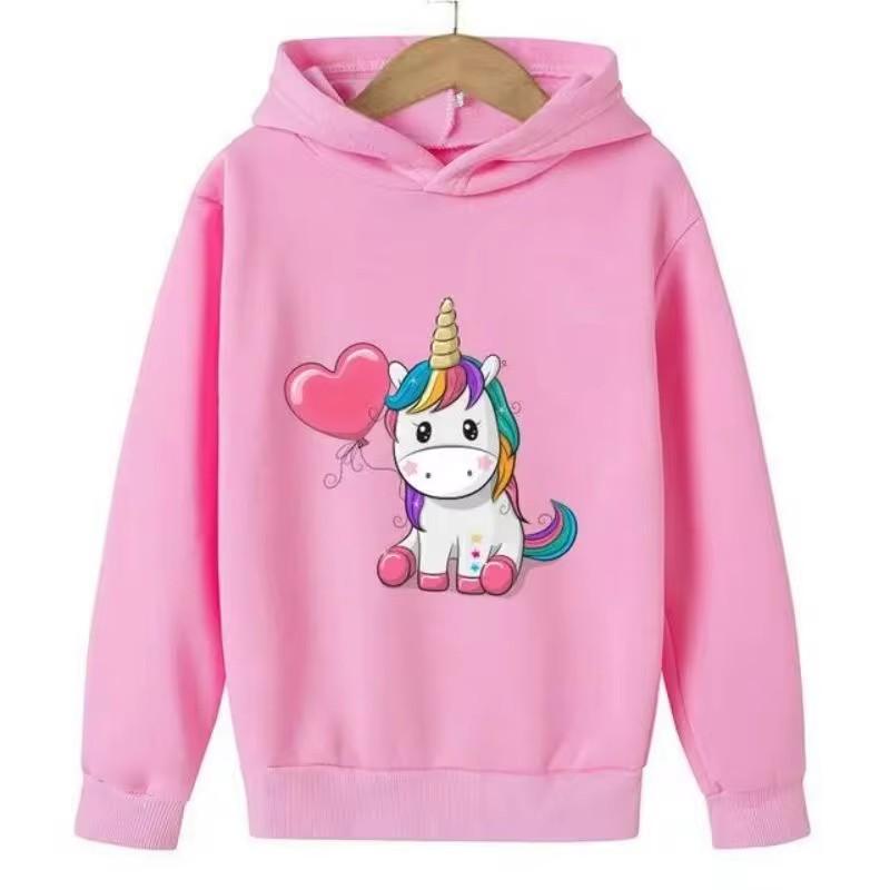 

Children Unicorn Cartoon Hoodie Clothing Boys Girls Tops 3-12 Years Cute Printing Hoodie Spring Autumn Kid Pullover Sweatshirt 120