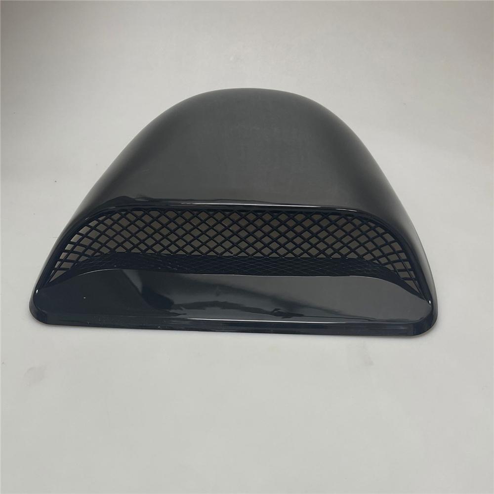 Decorative Air Flow Intake Hood Scoop Vent Bonnet Cover Glossy Black Universal