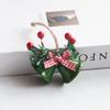 Christmas Day Decoration Double Horn Bell Showcase Christmas Tree Pendant Handmade DIY Accessories Metal Bell Pendant