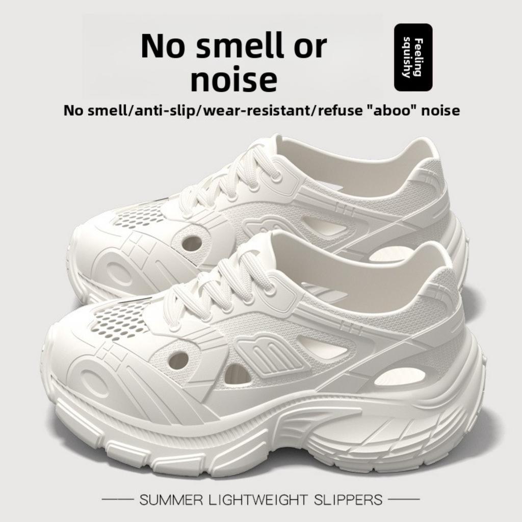 Höhlenschuhe für Damen, Sommer-Oberbekleidung, Neu mit dicker Sohle, Rutschfest, Geruchshemmend, Atmungsaktive Sandalen