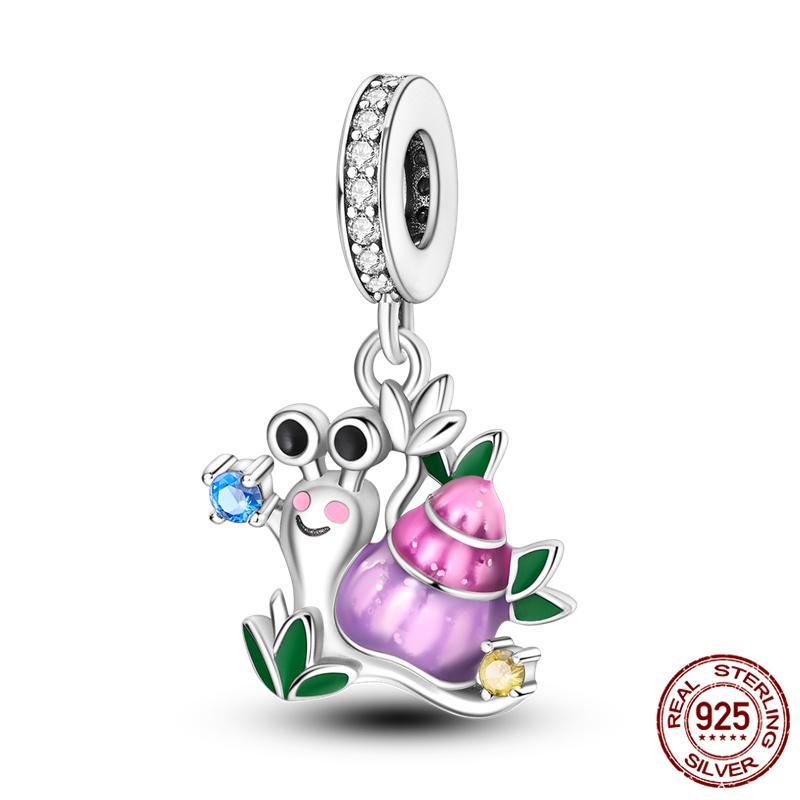 Fit Charms Fororiginal Bracelets Animal Series Flower Rabbit Holding Heart 100%Copper Jewelry Making For Women Gift