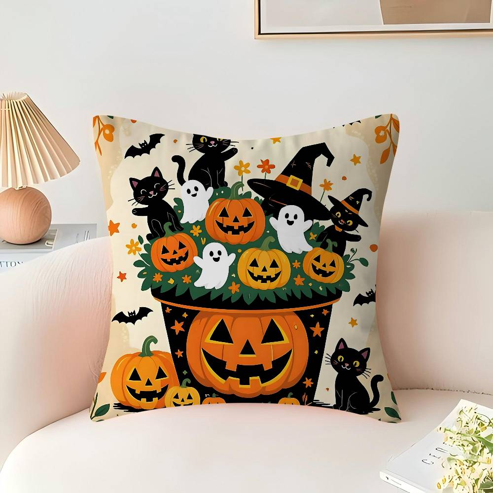 Halloween Kuddfodral Örngott Klädsel Soffa Prydnadskudde Heminredning Örngott