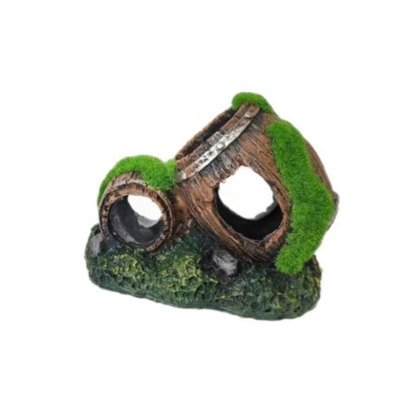 

Q1FD Fishtanks Landscape Accessory Barrels Ornament Large Hideaways Fish Shelter House