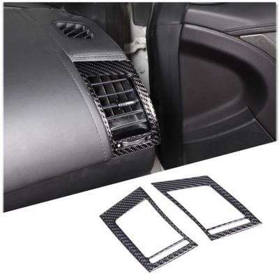 Black Carbon Fiber Side Air Vent Frame Trim Cover For Jaguar F-TYPE 2013-