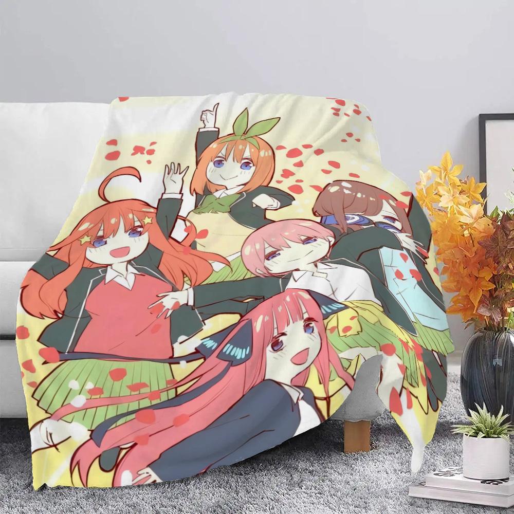 Quintessential Quintuplets Printed Blanket Picnic Blankets Warm Blanket Soft and Comfortable Blanket Home Travel Birthday Gift