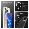Compatible with Apple iPhone 16 Pro Max: Transparent Magnetic Frosted Protective Case
