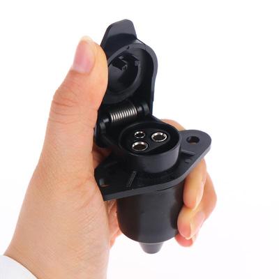 12V 3 Pin Trailer Socket Connector Flat Plug Easy Install Plastic Car Cable Adapter for Trailer RV Truck Towing Use