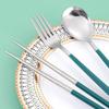 Stainless steel portable chopsticks and spoon set for students and office workers, single-person outdoor travel cutlery set with storage box