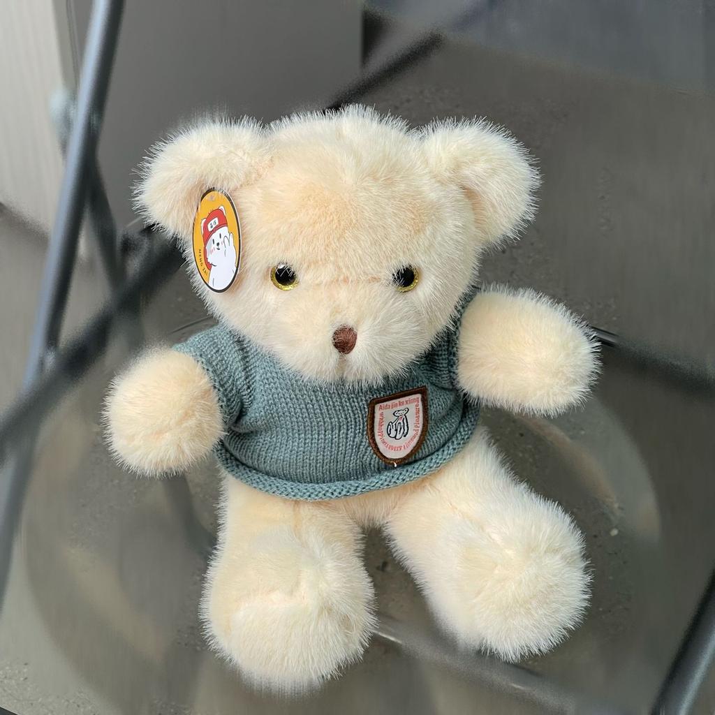 High-quality European Mink Teddy Bear Doll Grab Machine Plush Toy Birthday Gifts Spreading Street Stove Ring